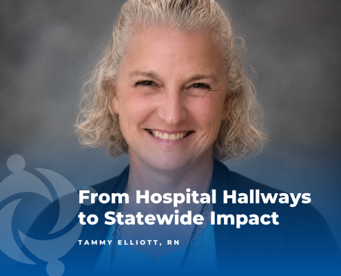 Tammy Elliott, RN, featured in a KFMC blog post about her path from hospital care to statewide impact