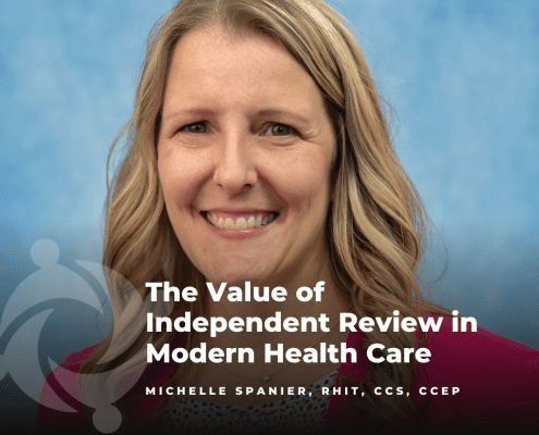 Michelle Spanier, RHIT, CCS, CCEP, featured in a KFMC blog post about independent review in health care